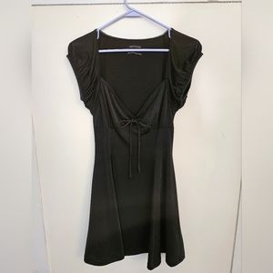Urban Outfitters black sweetheart cap sleeves mini dress small